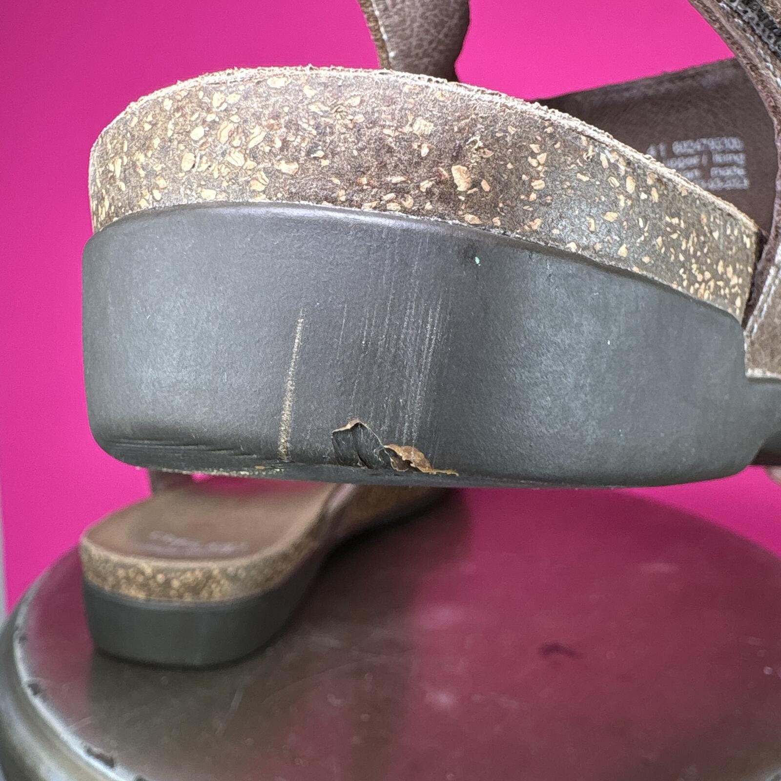 Dansko Reece BrownLeather Toe Loop Slingback Sandal EU 41
