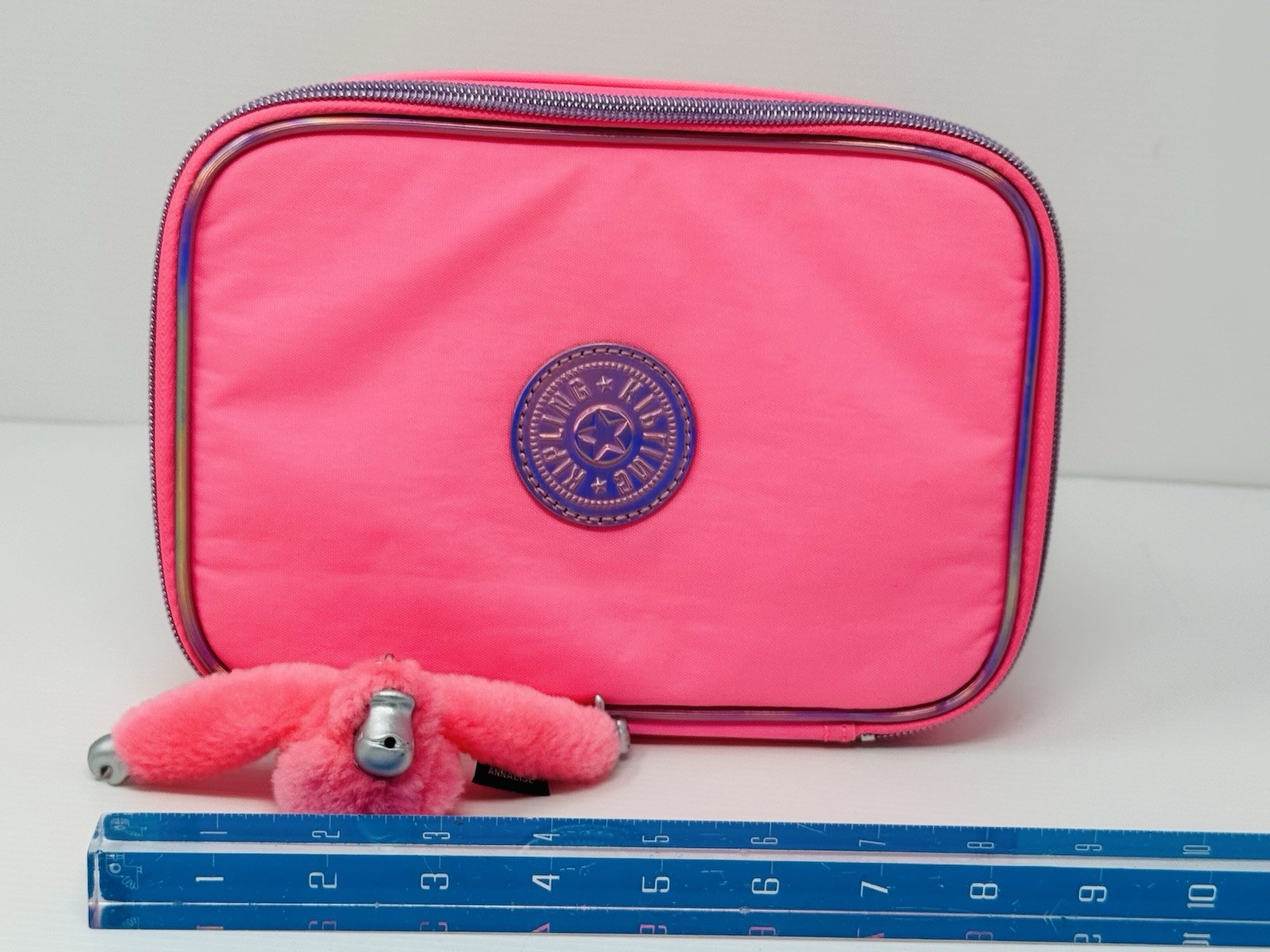 Kipling 100 Pens Case Pencil Accessory Box Polyamide AC3657 Cool Pink
