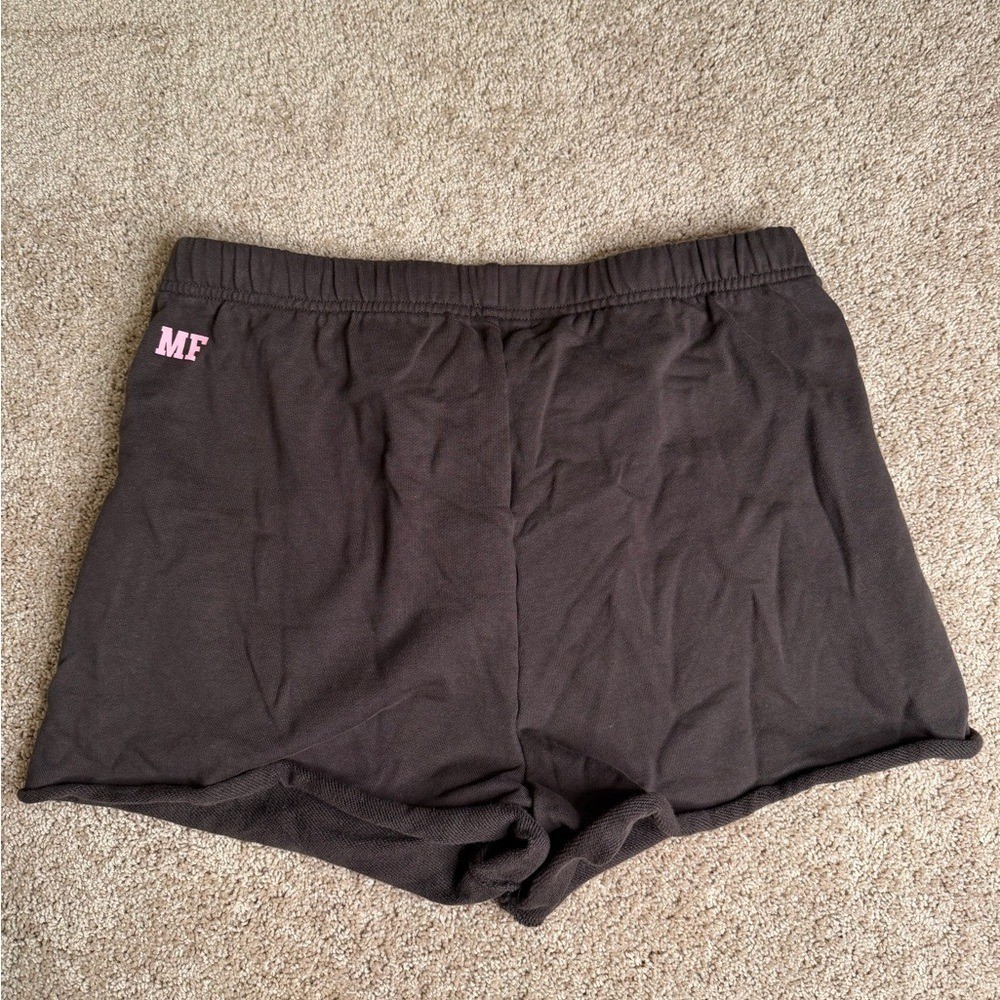 The Mayfair Group Dump ‘Em & Love Yourself Sweat Shorts Brown Pink Size L/XL