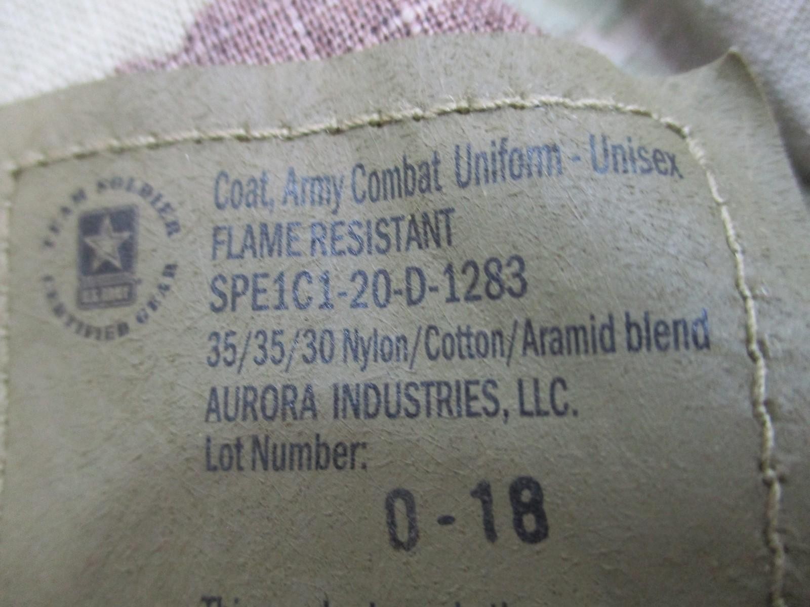 New US Army Combat Uniform ACU Flame Resistant Coat Medium Regular MultiCam