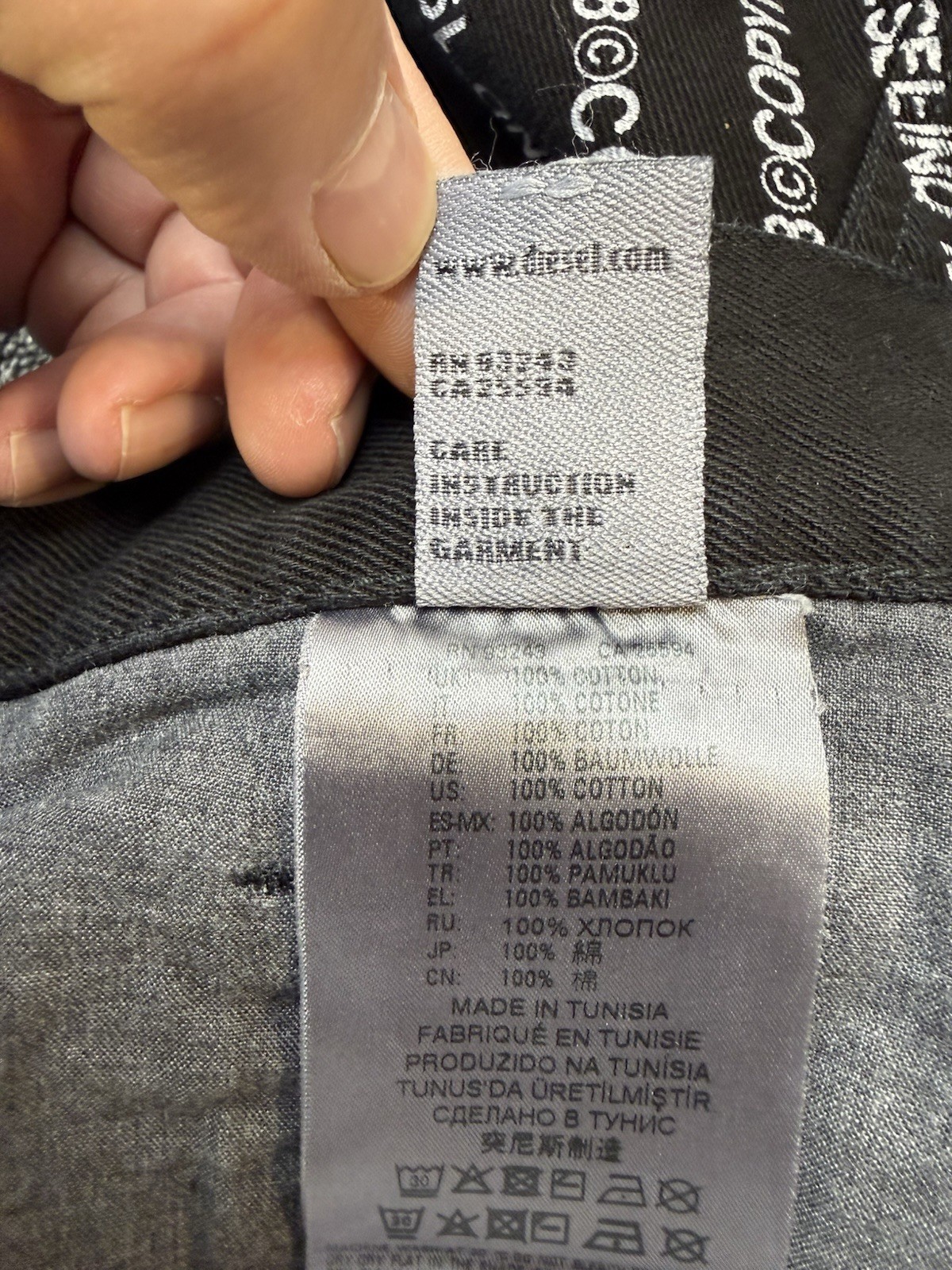Rare DIESEL D-MACS-SP Jeans Size W36 L32 100% Cotton, Black With All-over Print