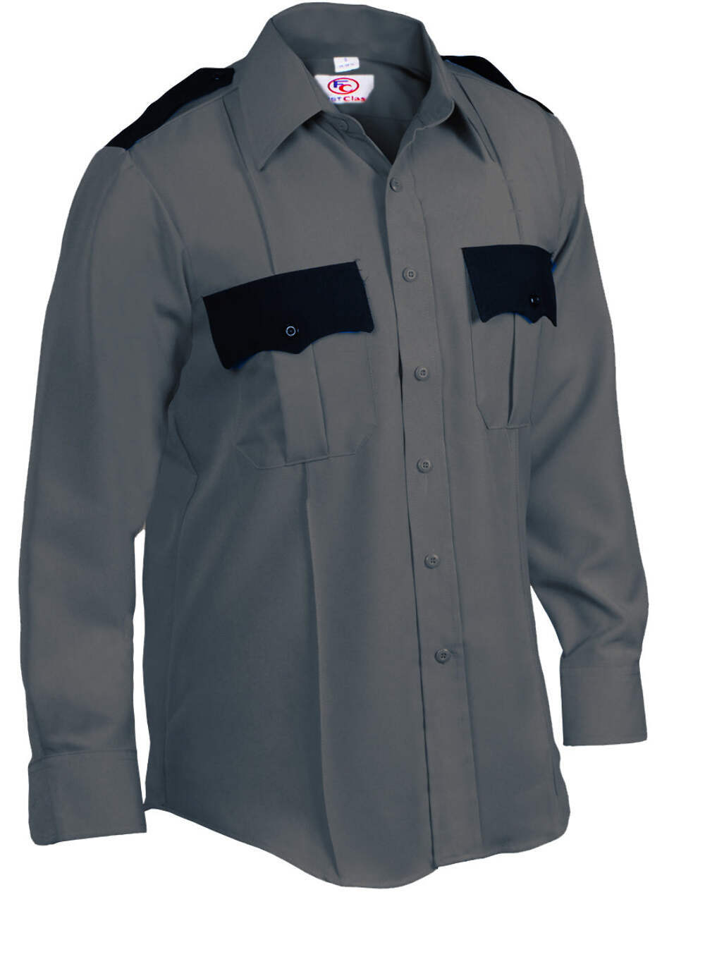 First Class 100% Polyester Two Tone Long Sleeve Uniform Shirt