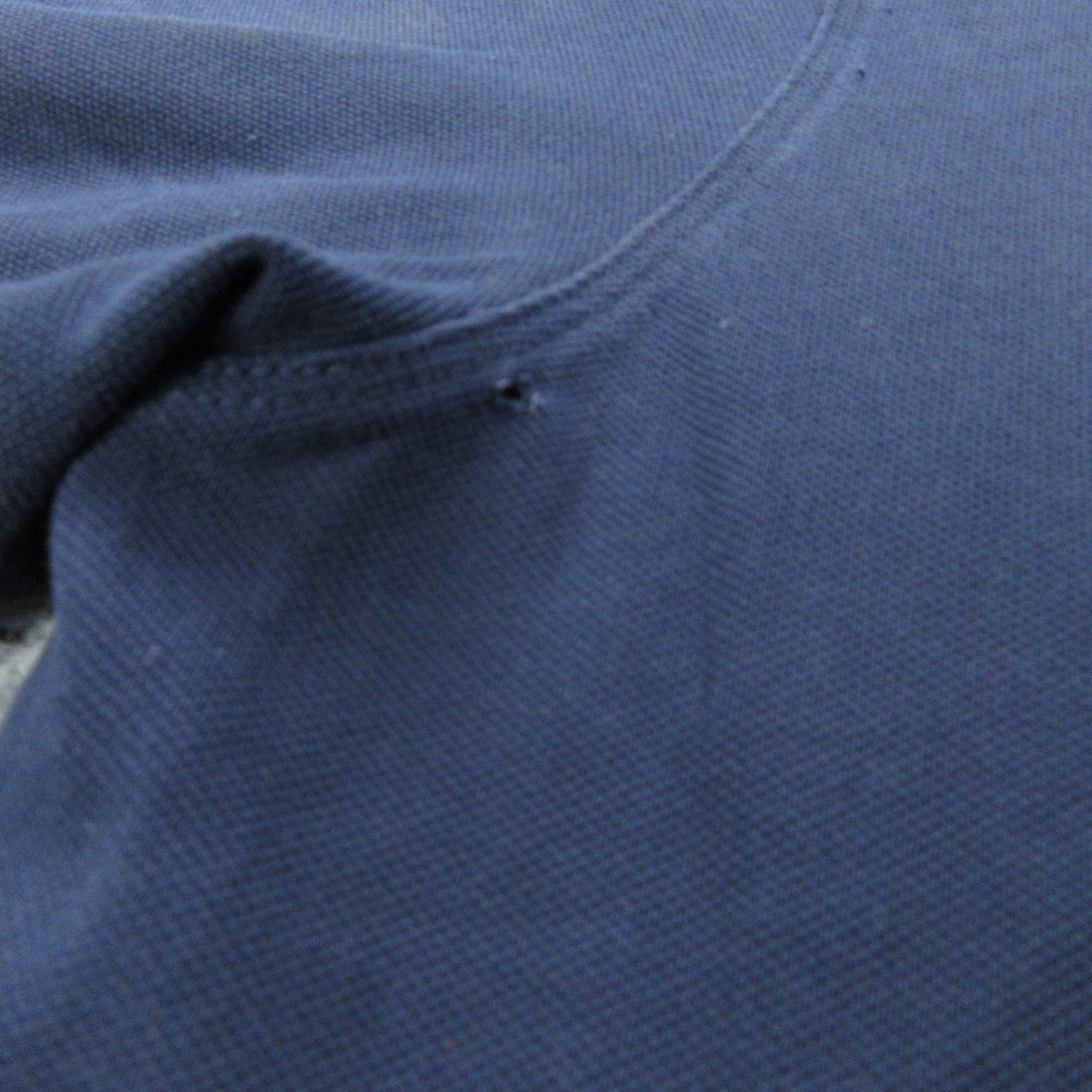 Banana Republic Shirt Mens Medium Dark Blue Stretch Polo Elephant Logo *Flaws