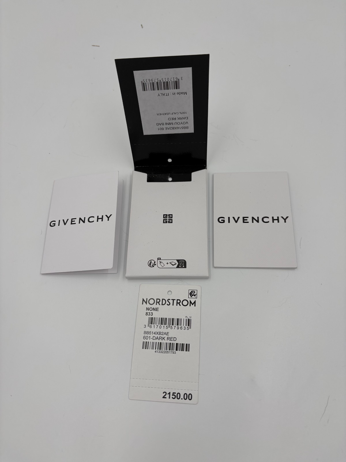 Givenchy Mini Voyou Leather Shoulder Bag Dark Red (on Nordstrom $2,150/worn 3x)