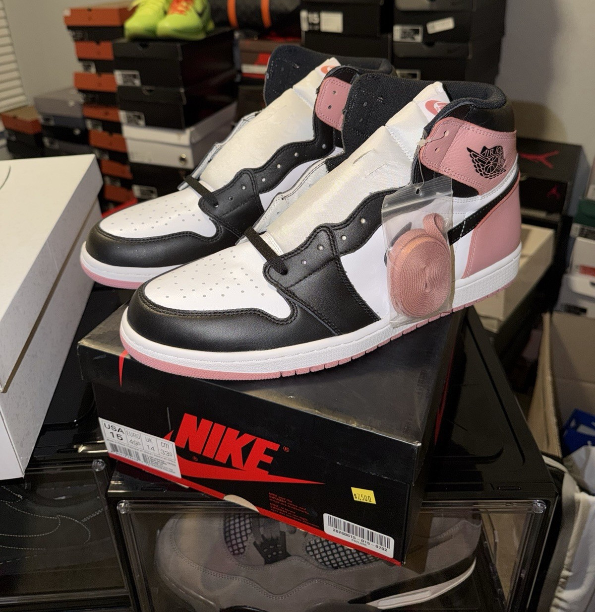 Nike Air Jordan 1 Retro NRG Rust Pink High Top Leather Sneakers 861428-101