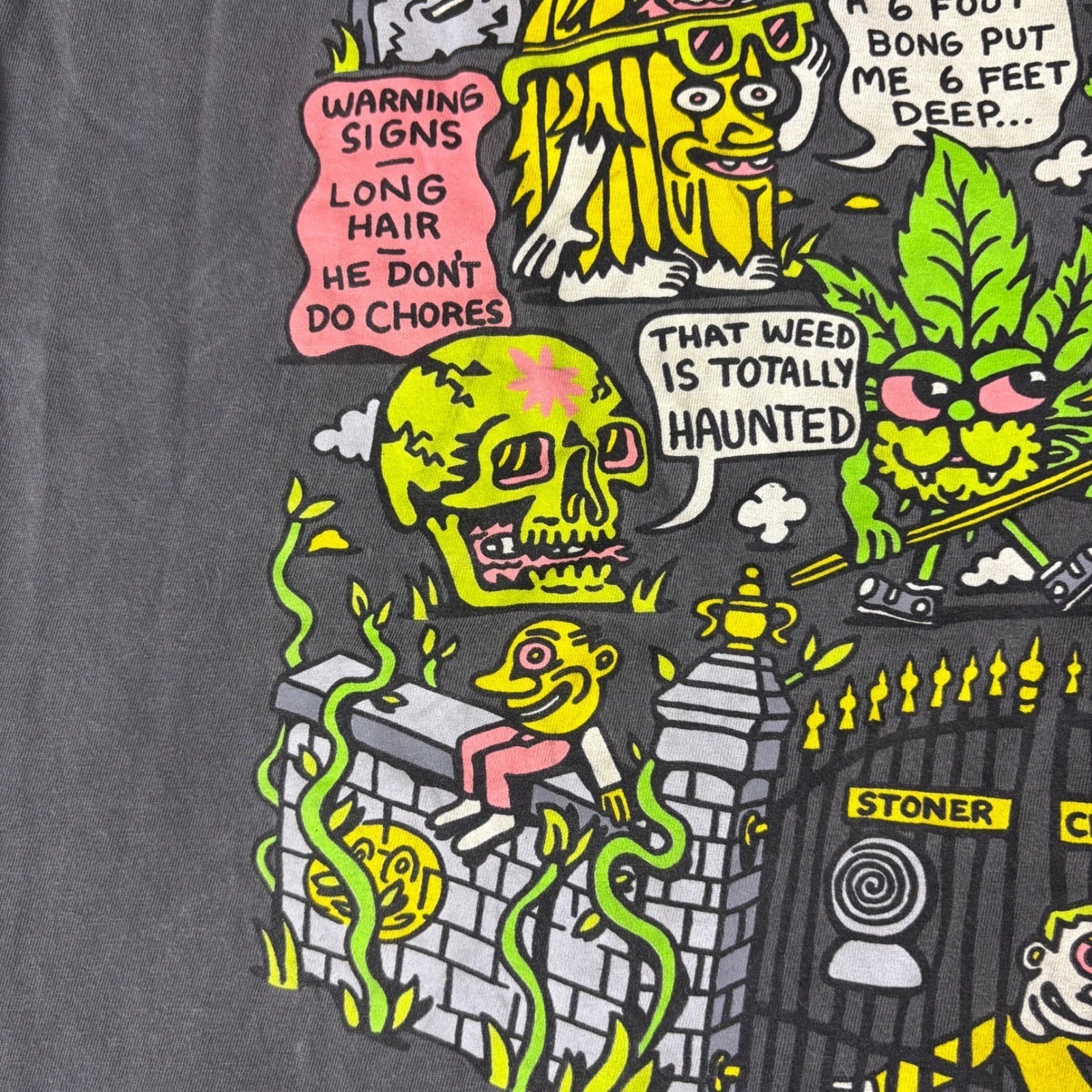 Killer Acid T Shirt Mens Large Gray Dangers of Marijuana Graphic Stoner Tee Weed