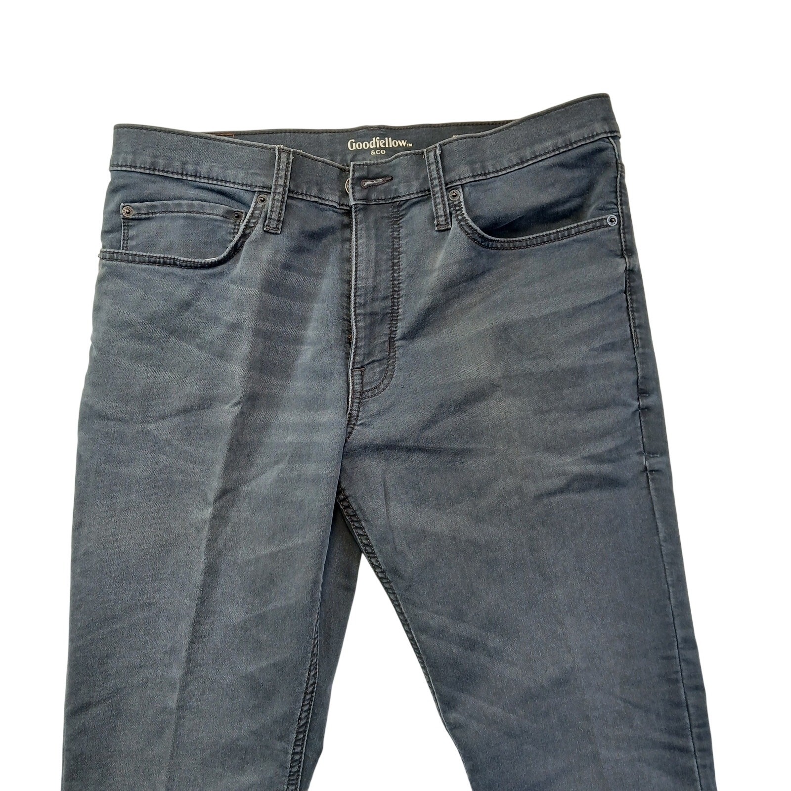 Goodfellow & Co Men 36×30 Blue Gray Total Flex Skinny Jeans Target Stretch
