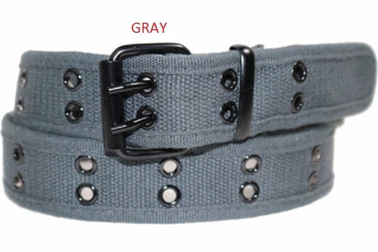 Canvas Double Grommet Hole Belt ” 100% Cotton & Strong & Unisex ” Up to 4XL