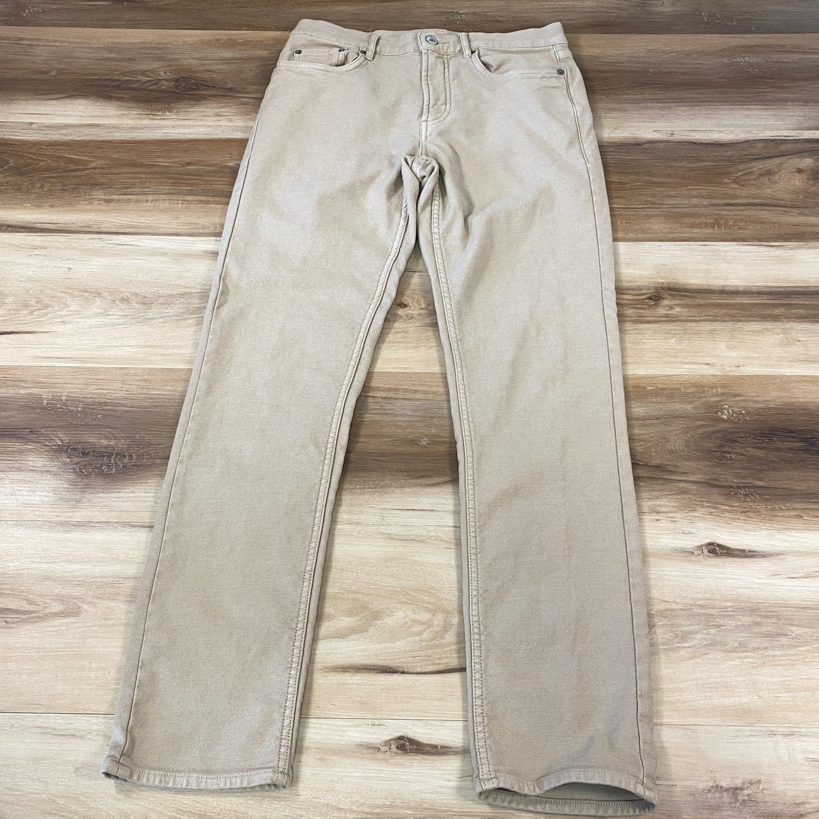 Faherty 5-Pocket Pants Mens 28×30 Stretch Twill Khaki Tan Modern Casual