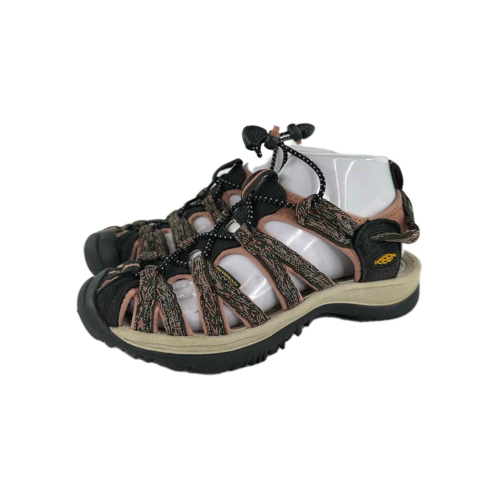 Keen Whisper Hiking Sport Sandal US 6 Womens Granite Brown Fisherman Shoes