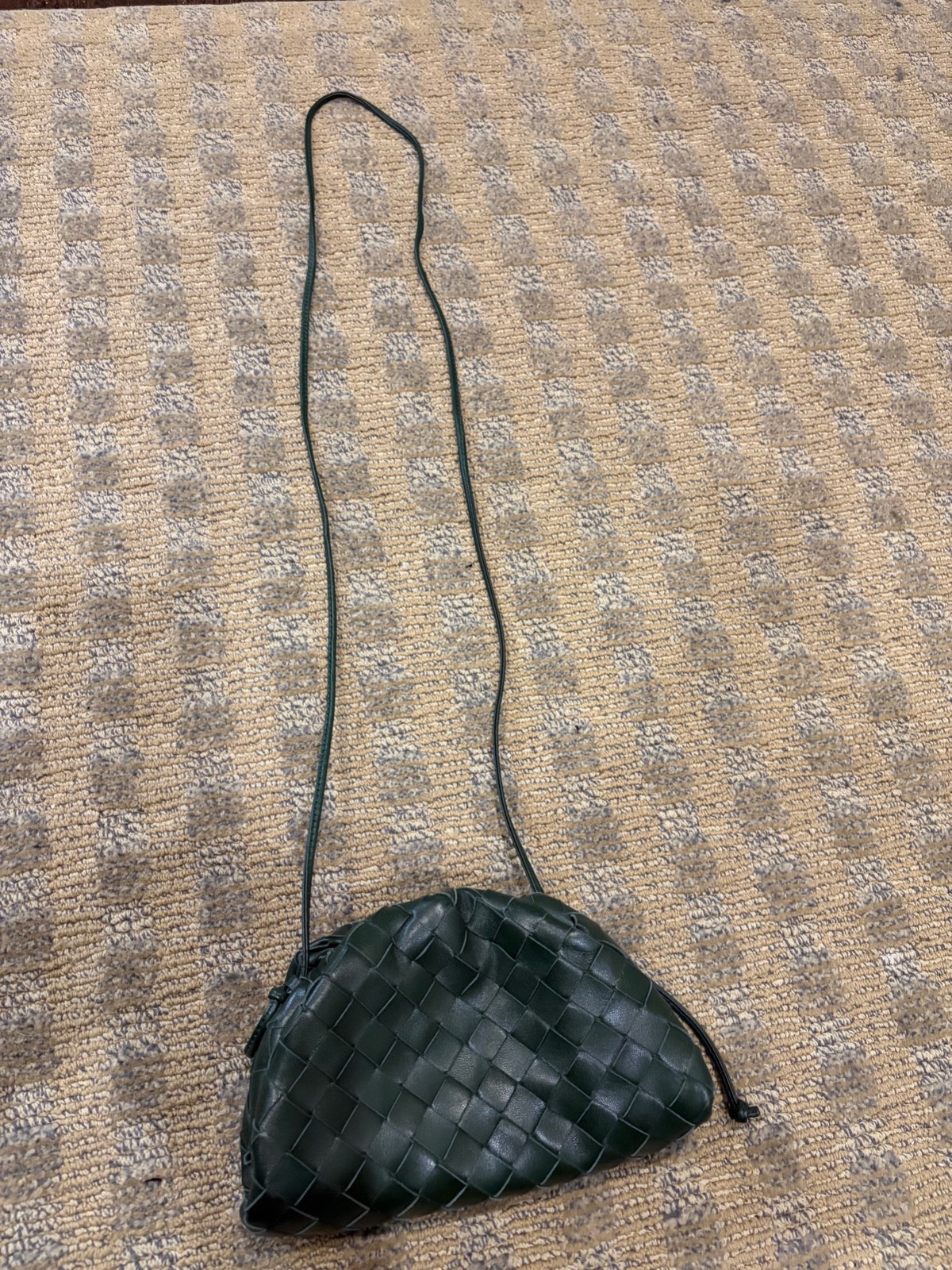 Bottega Vaneta stunning forest green mini pouch clutch or cross body