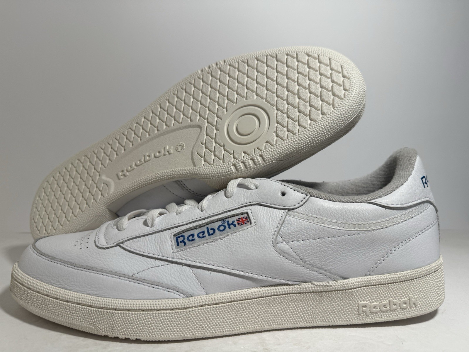 Reebok Club C 85 Vintage White Blue 100007875 Men’s Size 7.5-14 New Classic