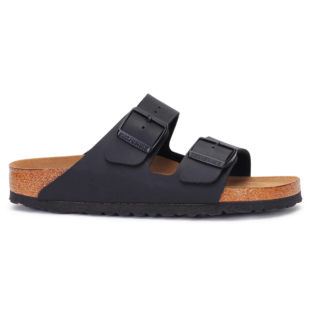 Birkenstock Arizona Black Soft Footbed Birko-Flor Leather Sandal Unisex Shoes