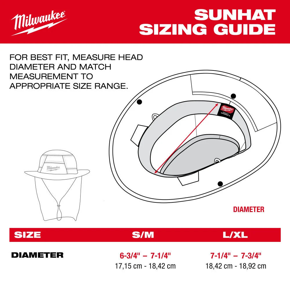 Milwaukee Workskin Sunshade Hat – Gray Sm