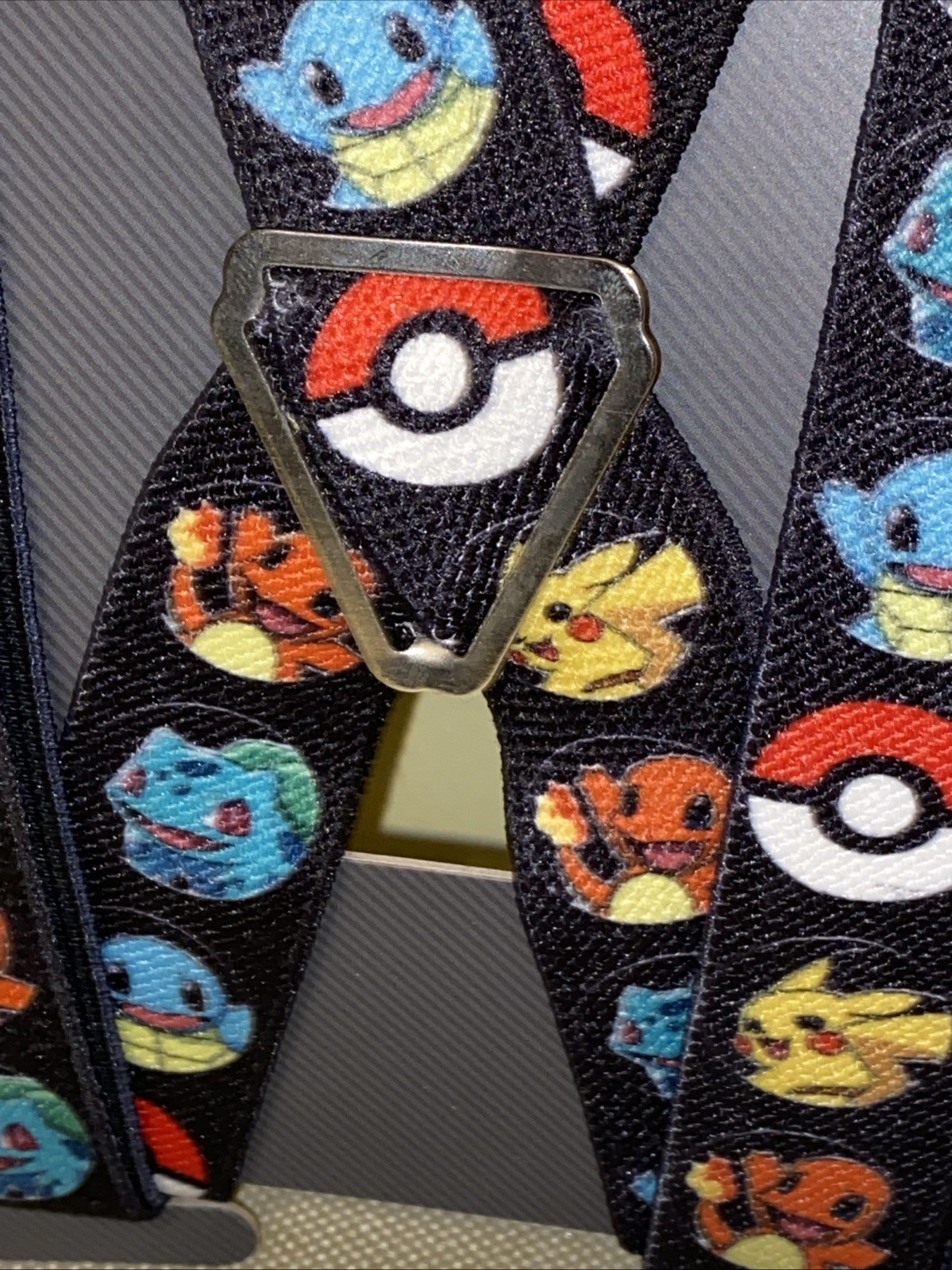 New Pokémon Buckle-Down Suspenders Pikachu Charmander Squirtle ONE SIZE Gamer
