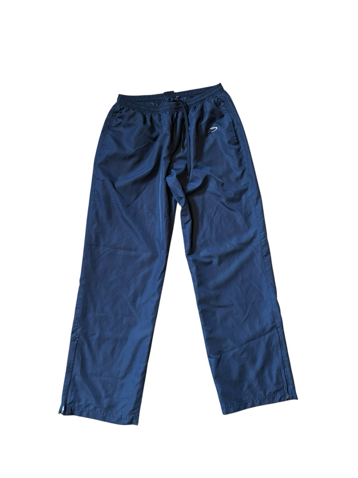 Diesel Black Drawstring Track Pants Side Zipper Size Large Y2K