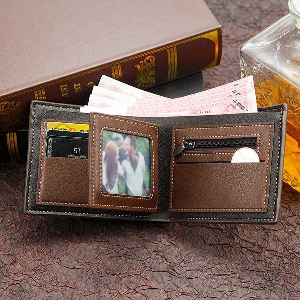 Mens RFID Blocking Leather Wallet Credit Card ID Holder Zipper Purse Waterproof
