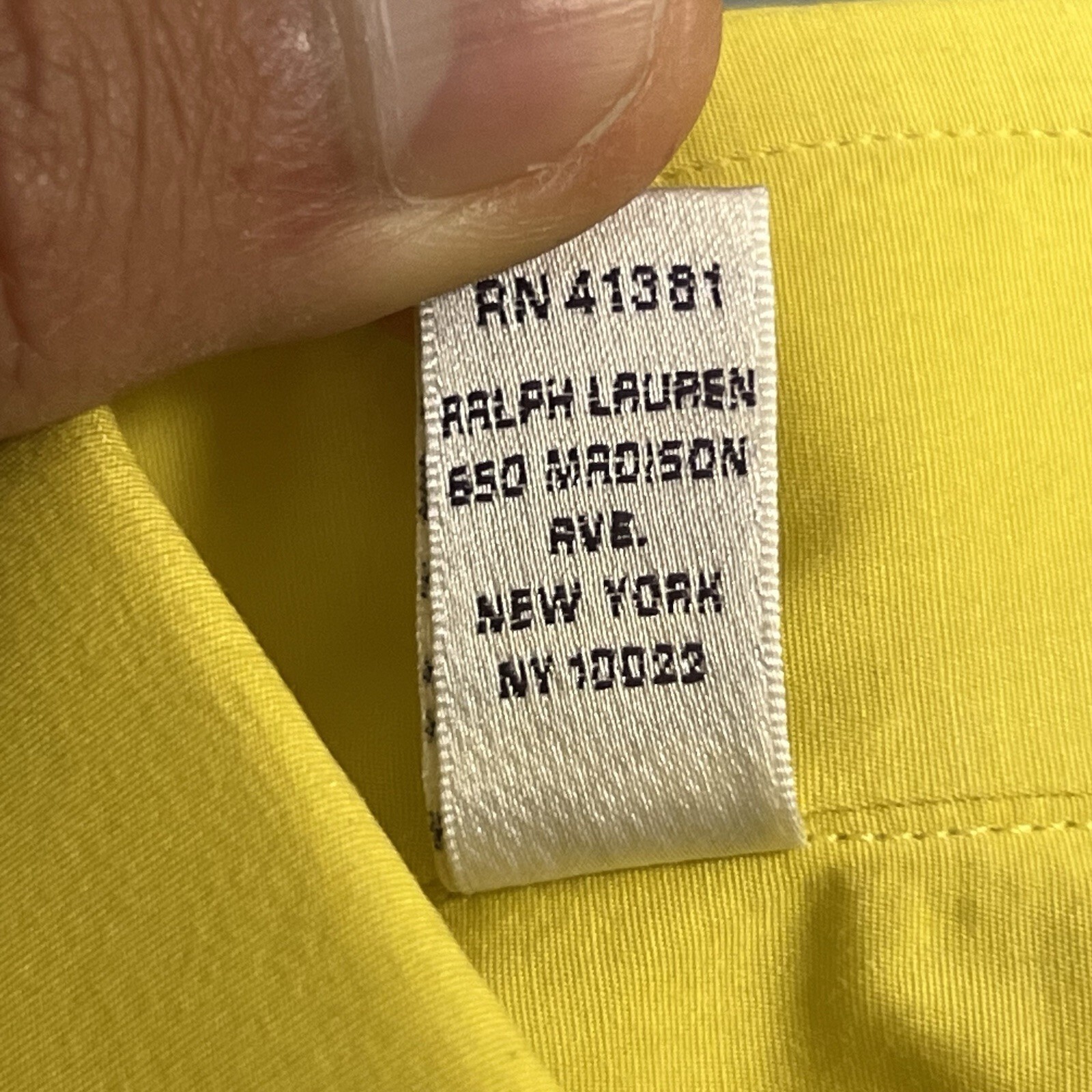 Purple Label Ralph Lauren Yellow Button Up Long Sleeve Shirt SIZE EXTRA LARGE