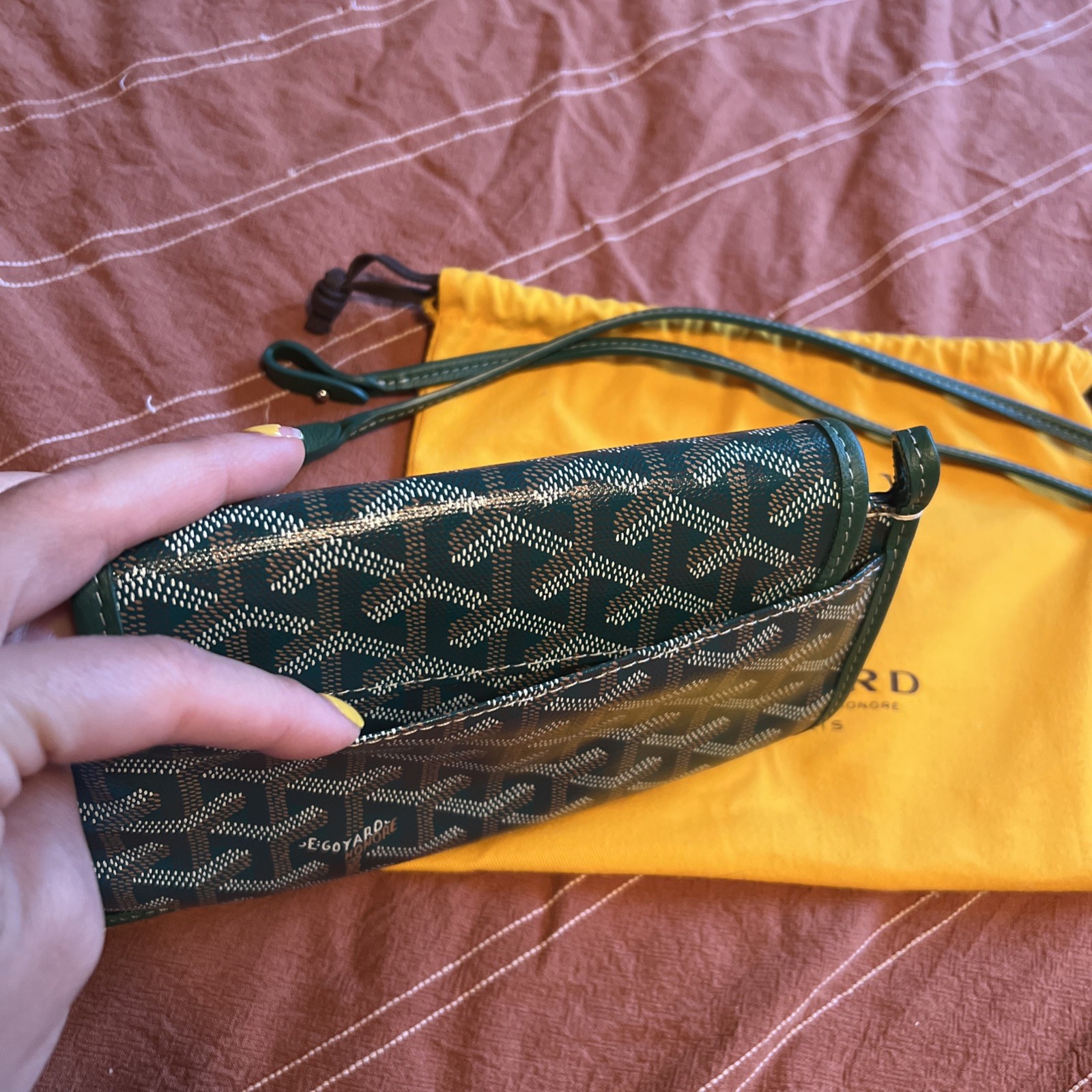 2024 GOYARD Plumet Crossbody Wallet Bag Green Purse Auth New With Tags Receipt