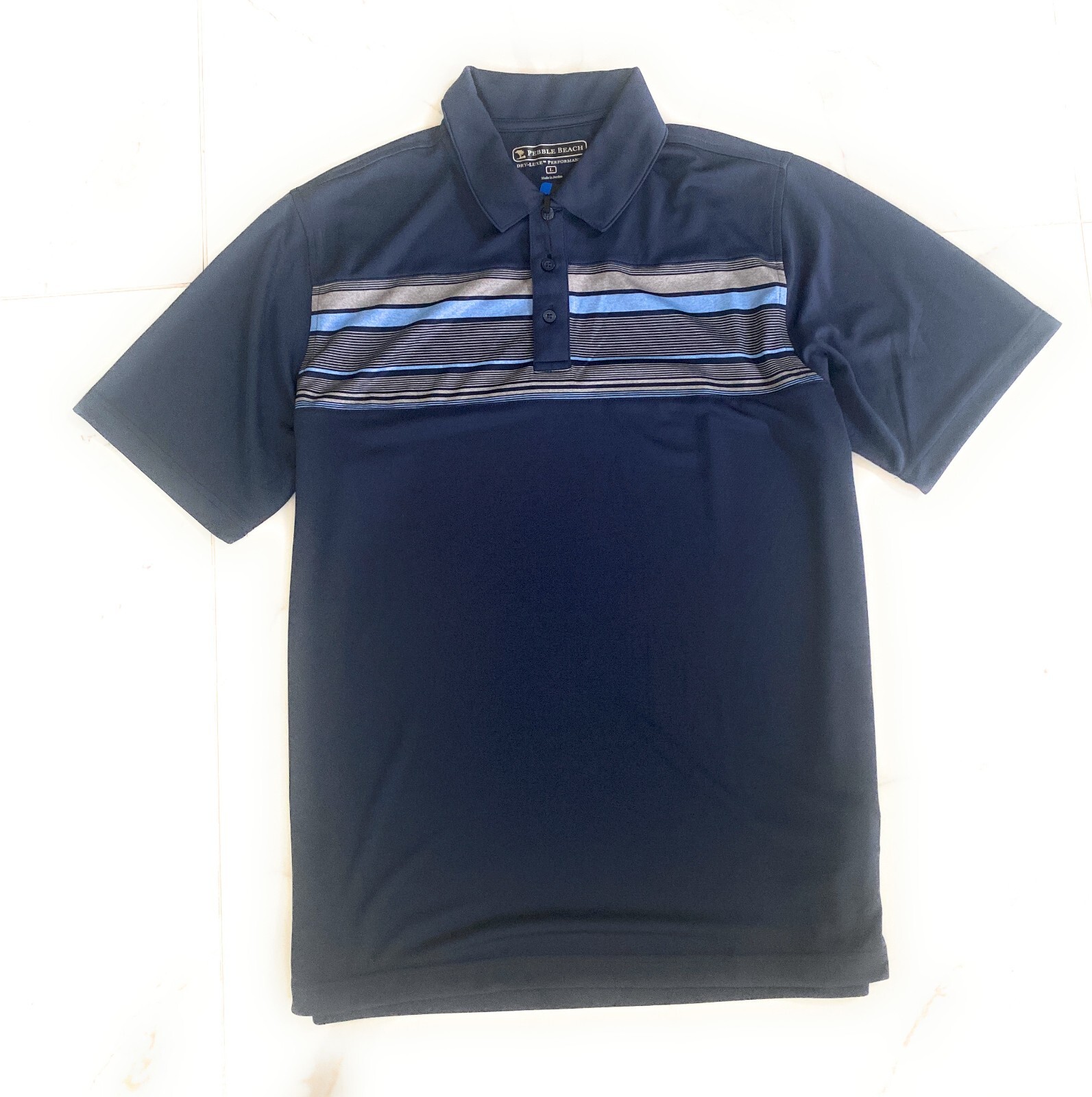 Pebble Beach Men’s Short Sleeve Dry-Luxe Performance Polo Shirt