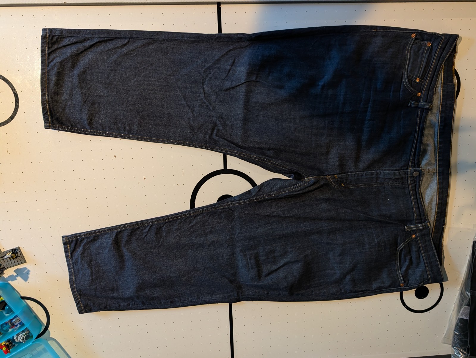 Levis 541 Athletic Taper Mens Jeans 52×29 Dark Wash Blue Stretch 18757-0081