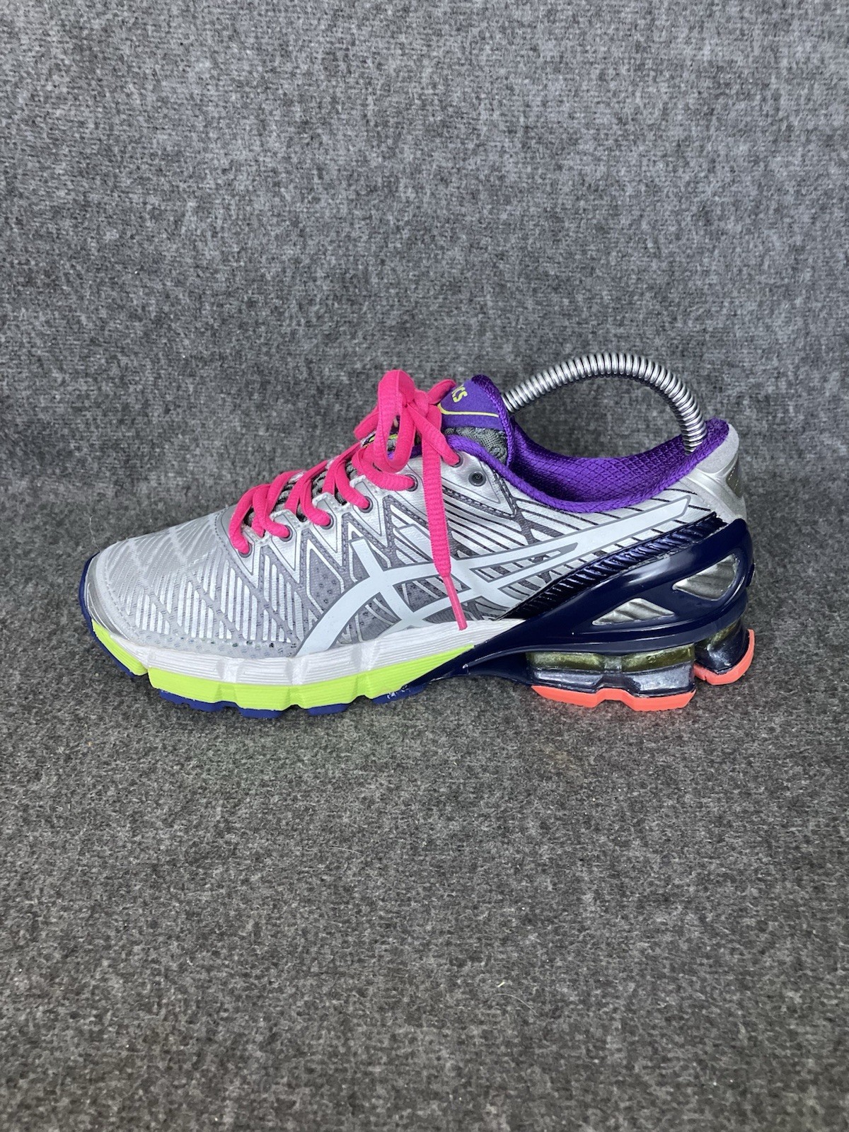 Asics Gel Kinsei 5 Womens 7.5 Silver Multicolor Y2K Trainer Shoes Sneakers T3E9J