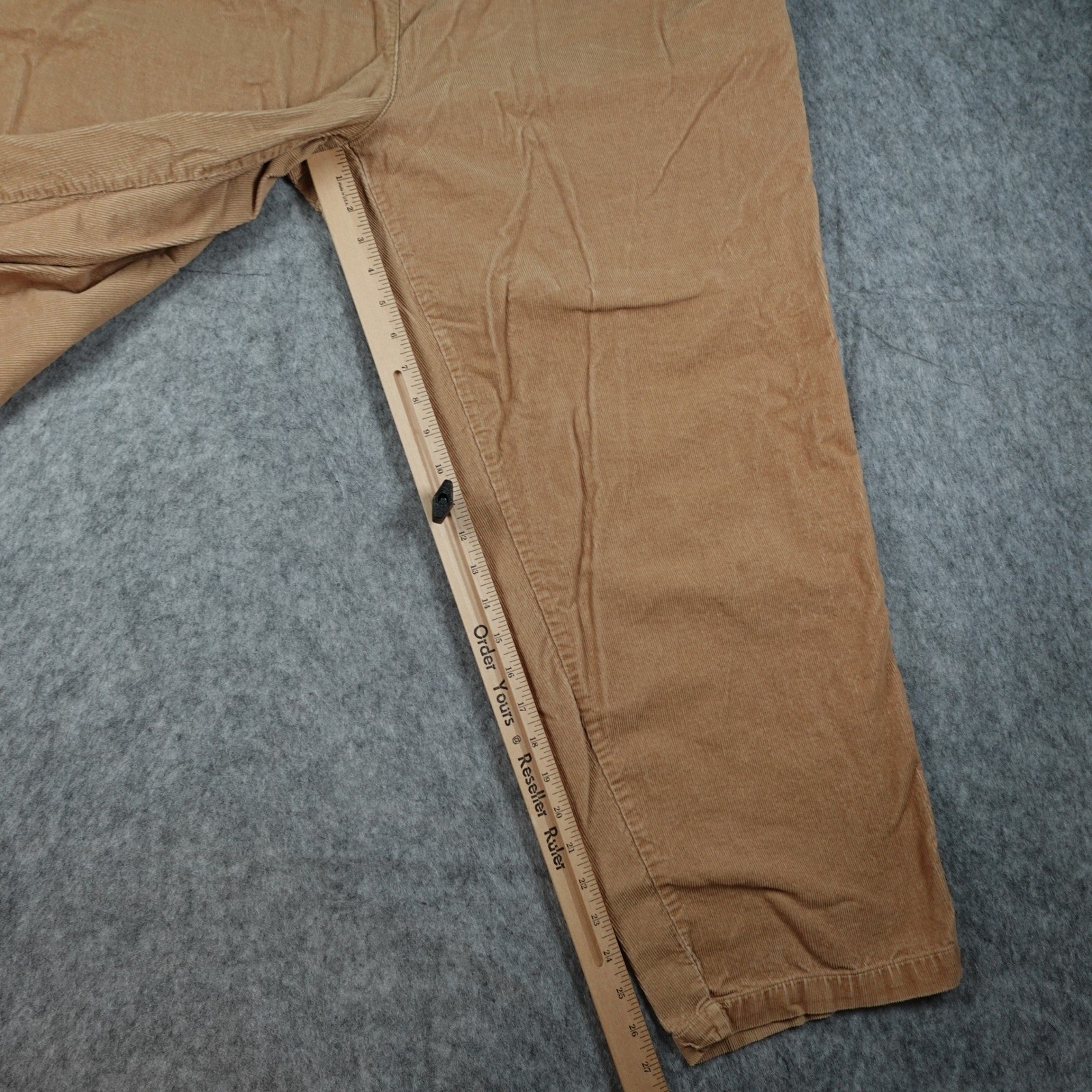 Woman Within Pants Womens 22 Tan Corduroy Elastic Waist Classic Fit Pull On
