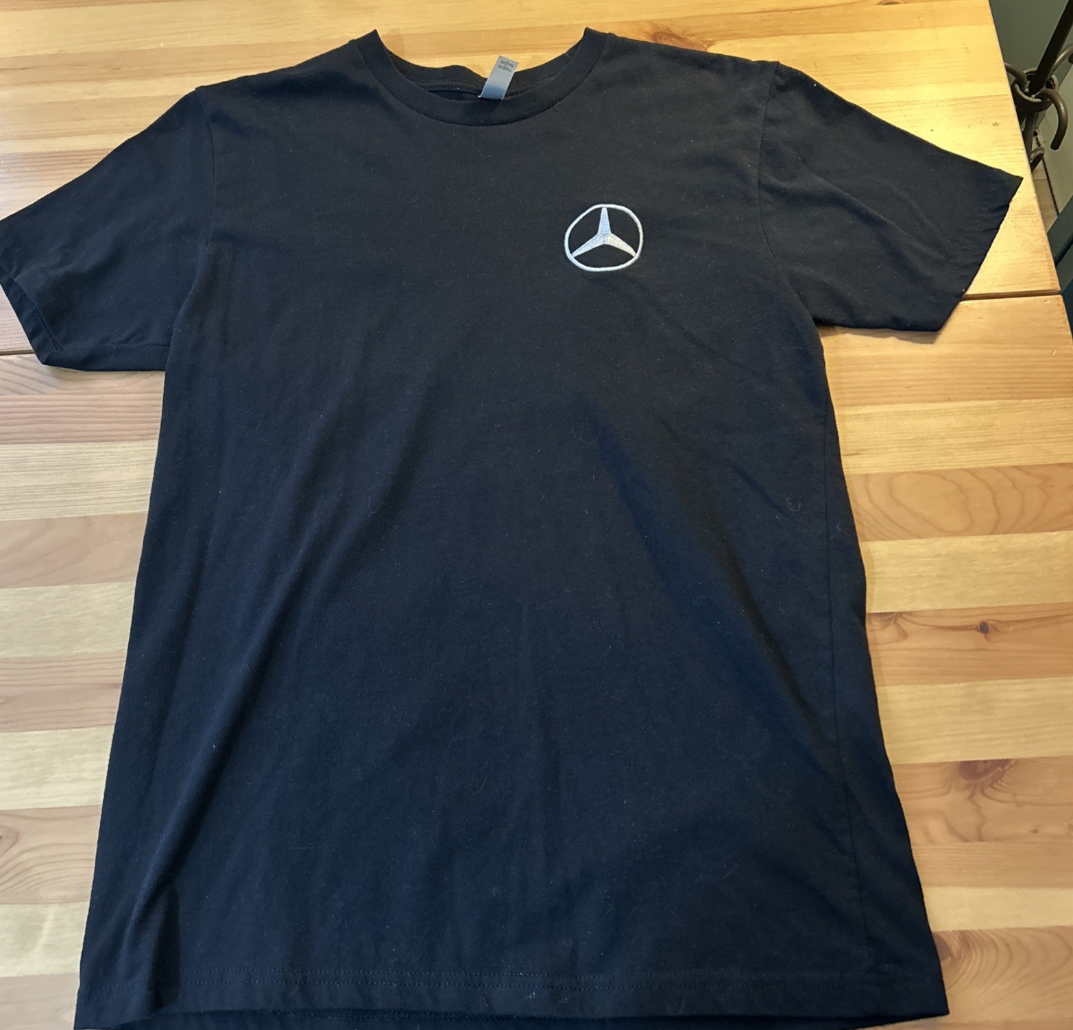 Mercedes Next Level CVC Crew Neck T-shirt, Black, Size Medium. Excellent