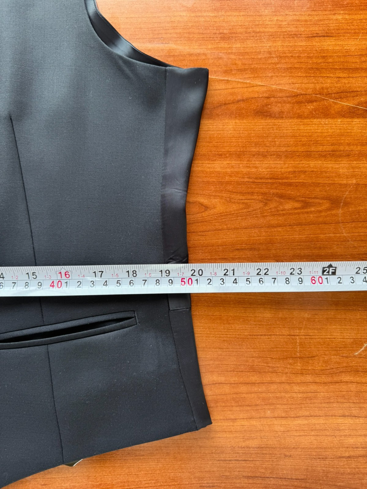 SuitSupply Ferrara Waistcoat Vest 100% Wool dark gray Single Breasted US 40R