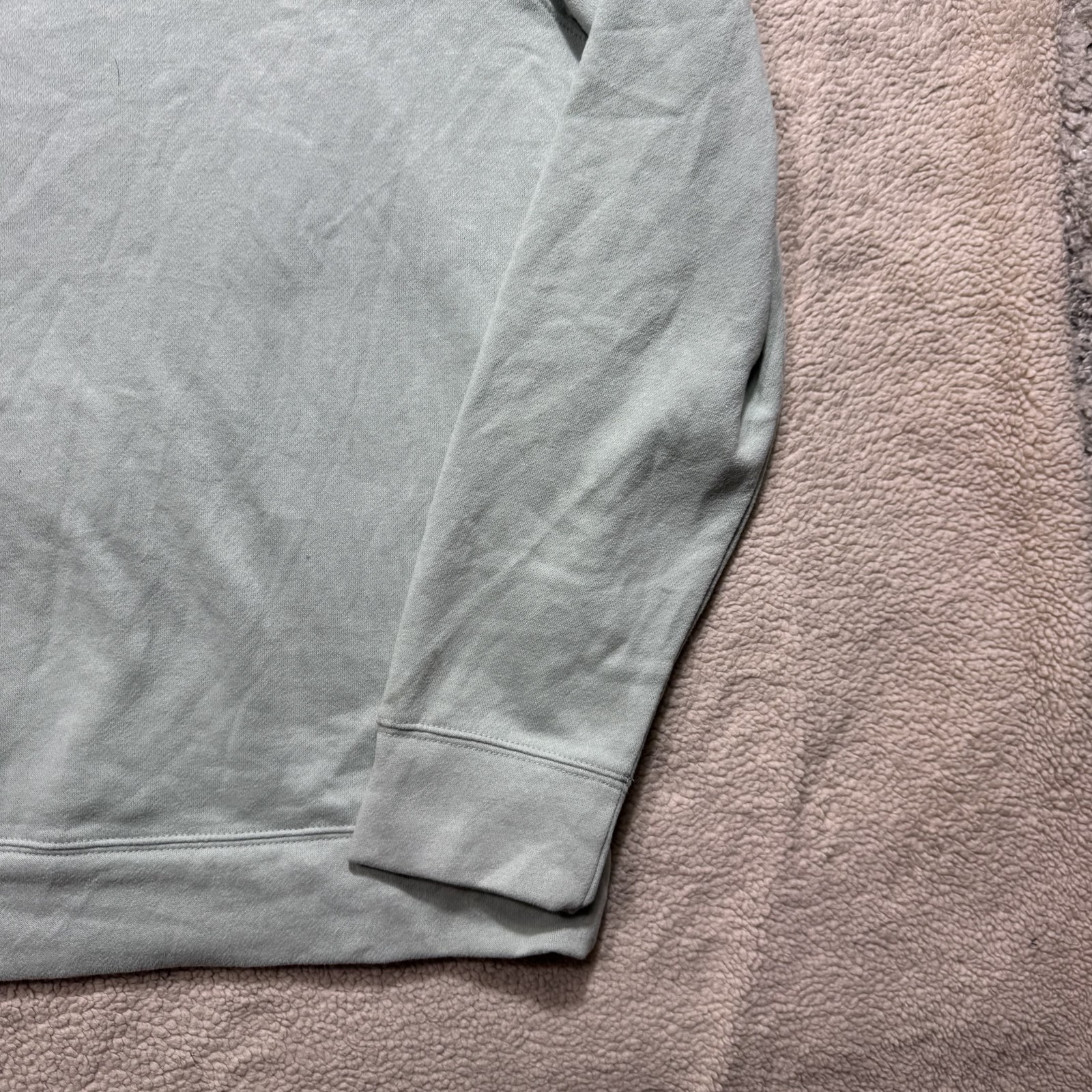 Nautica Pullover Sweater Mens Large Jade Frost Green Half Zip Super Soft Stains