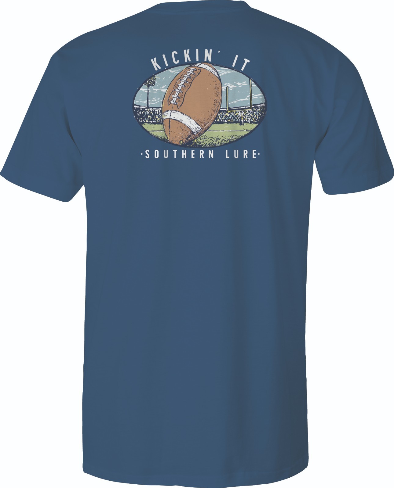 SOUTHERN LURE Kicking It Football Blue Short Sleeve Cotton Tee Toddler 3T NWT