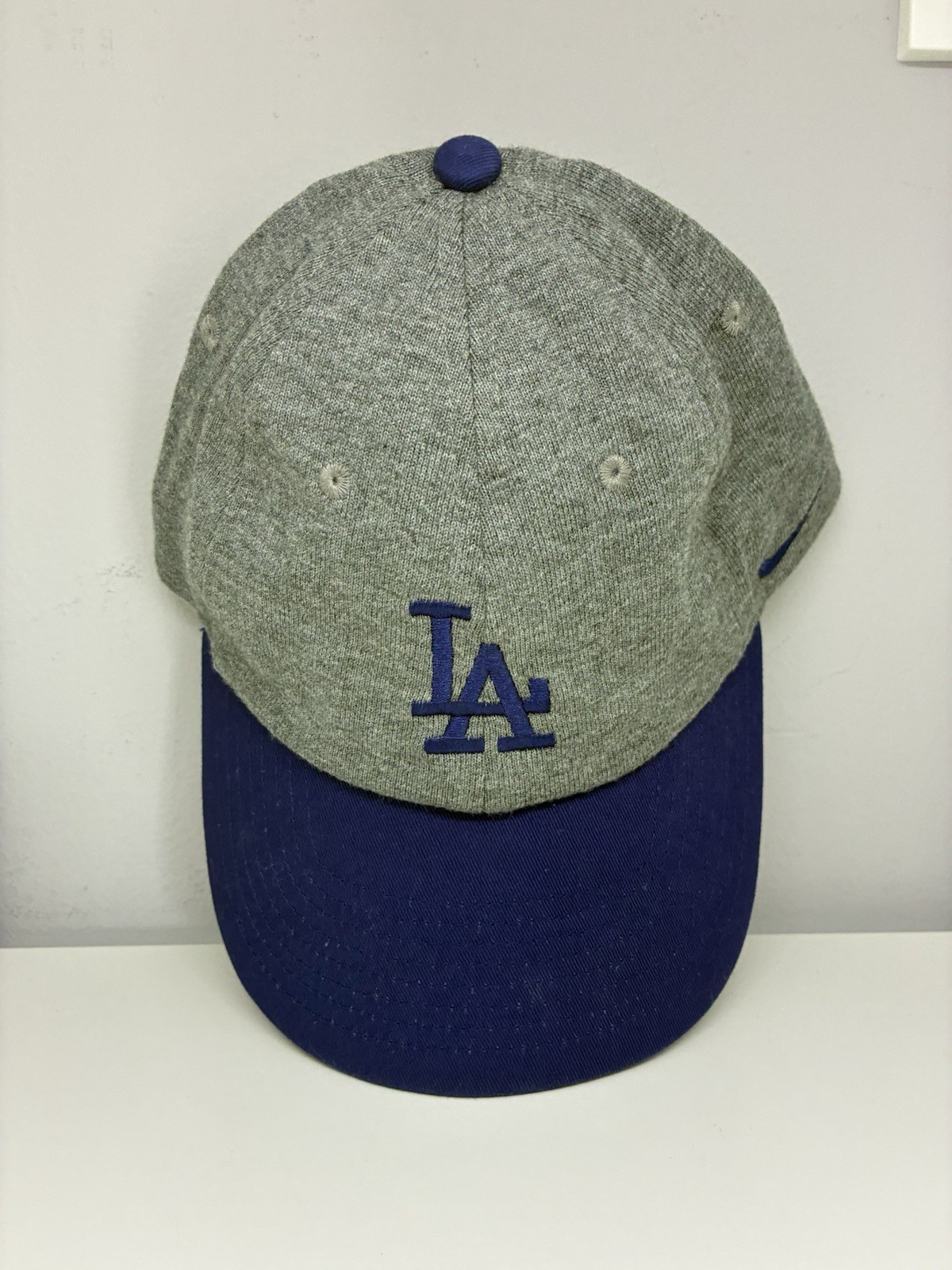 Nike Heritage 86 Dri Fit LA Dodgers Baseball Cap Hat Adjustable OS Gray Blue