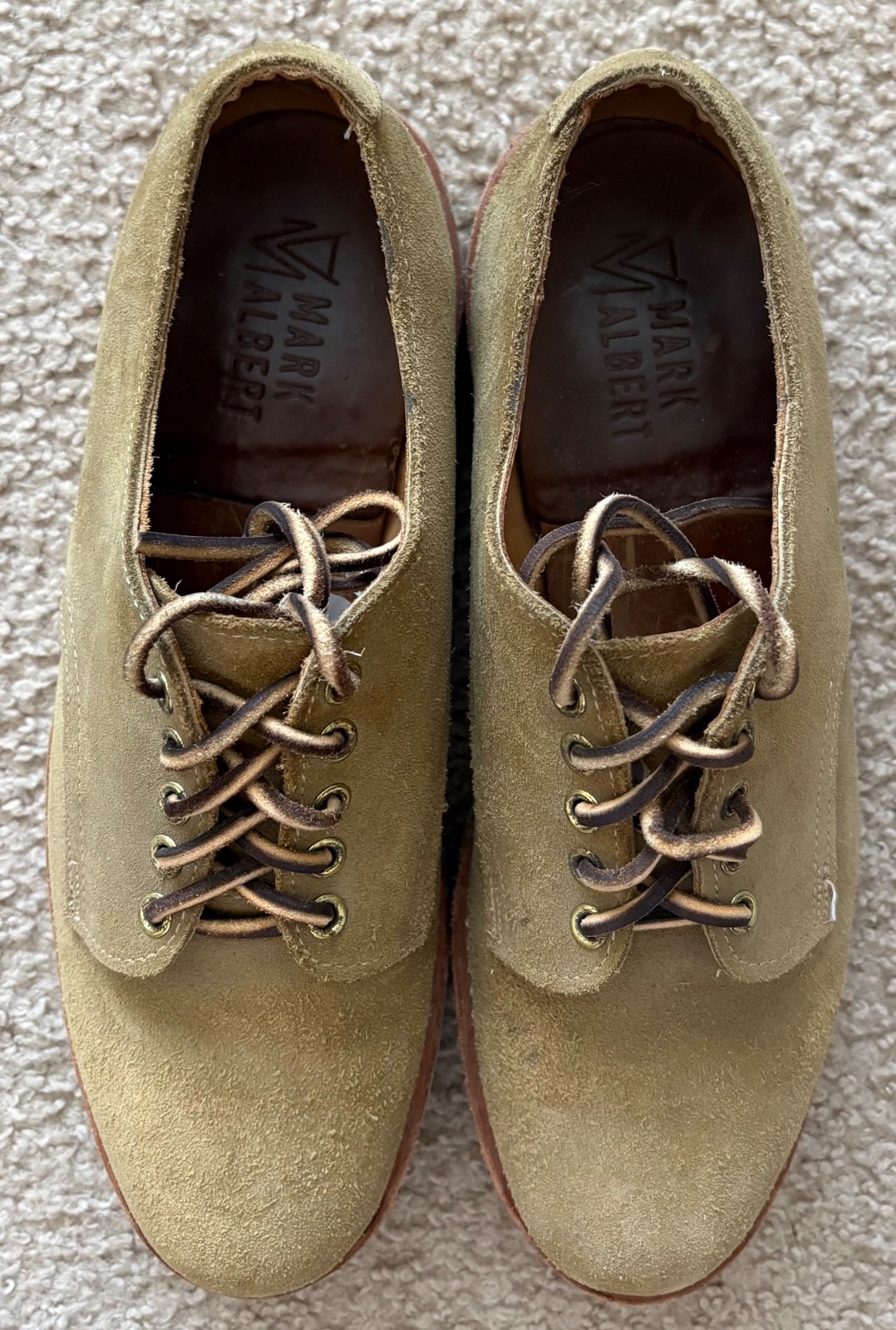 Mark Albert Roughout Derby Goodyear Welted Leather Boots Vibram 9.5 D Huckberry