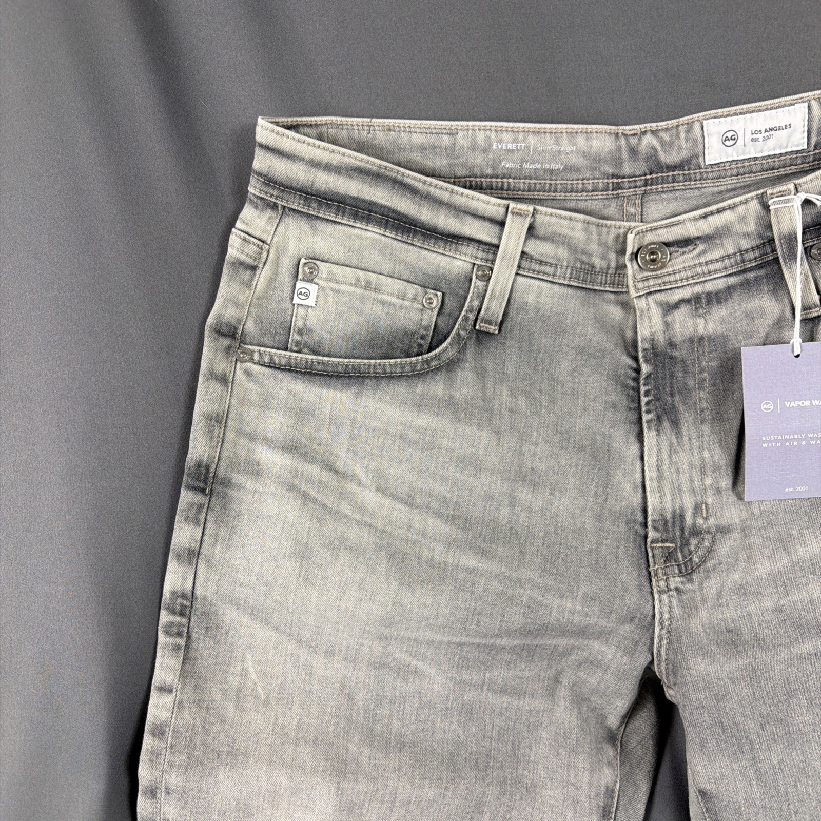 AG Jeans Everett Slim Straight 34 x 34 Conquest Cotton Polyester NWT MSRP $200