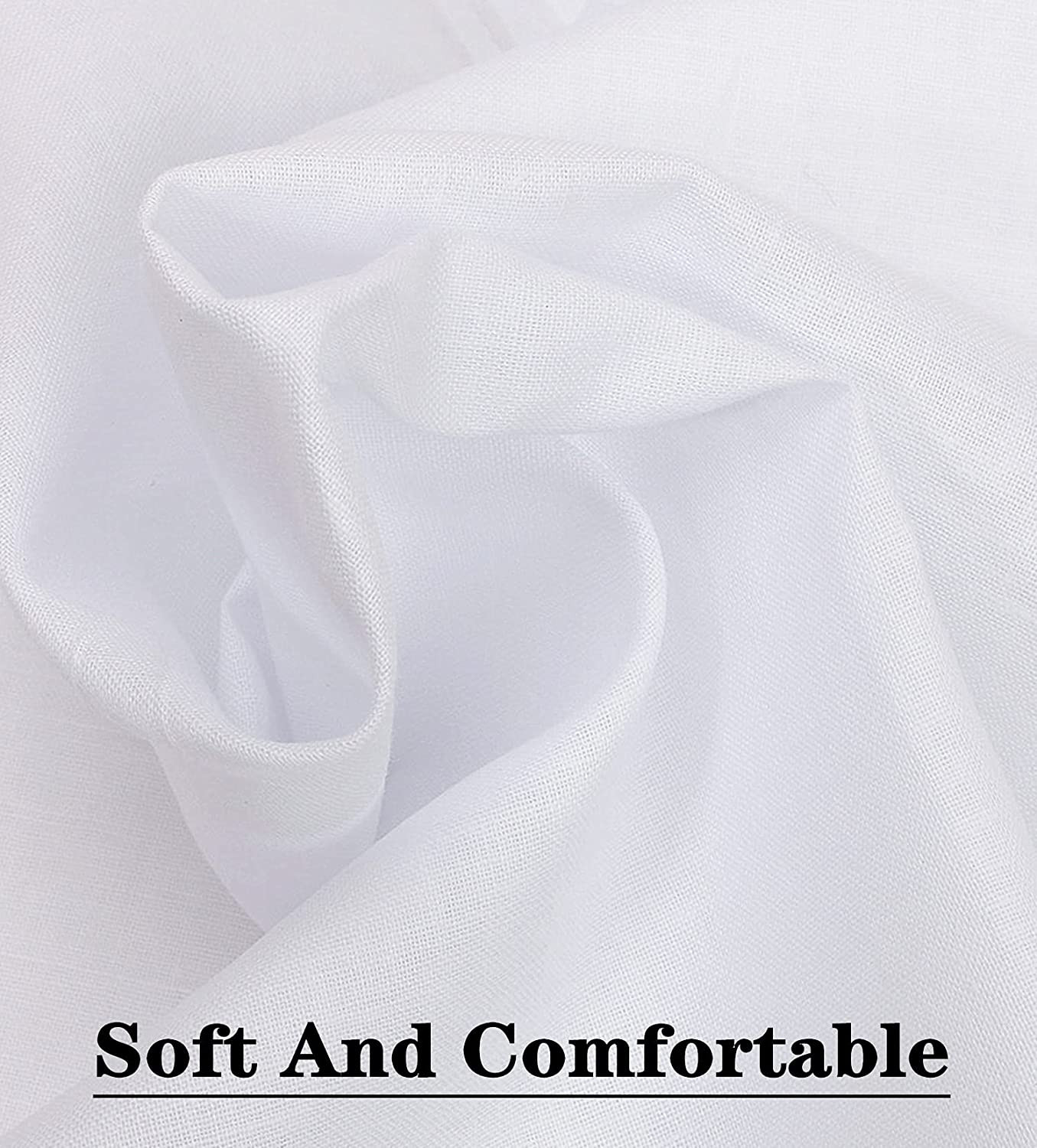 Men’s Handkerchiefs 100% Soft Cotton White Hankie Hankerchieves