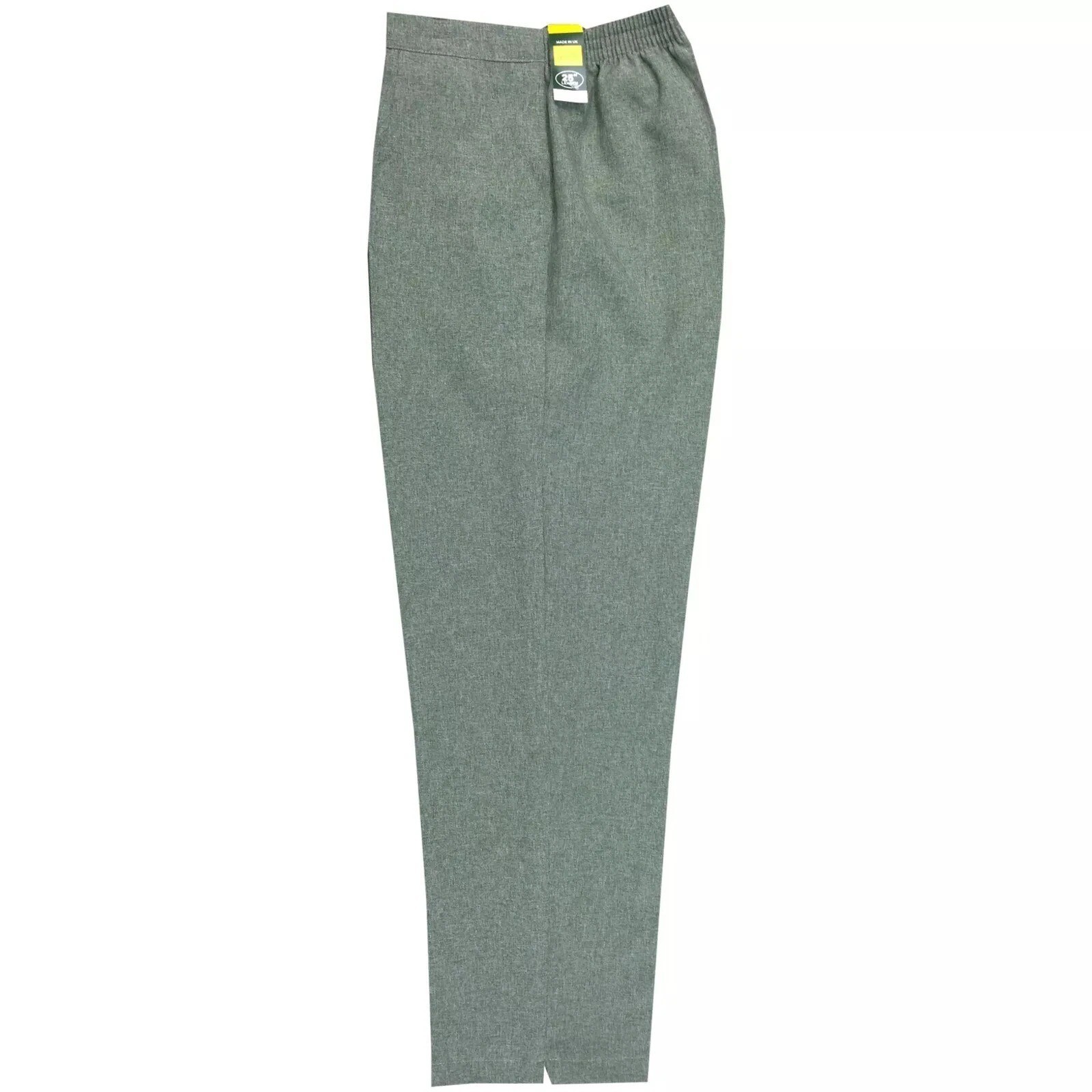 WOMENS TROUSERS LADIES HALF ELASTICATED STRETCH WAIST WORK OFFICE POCKETS PANTS