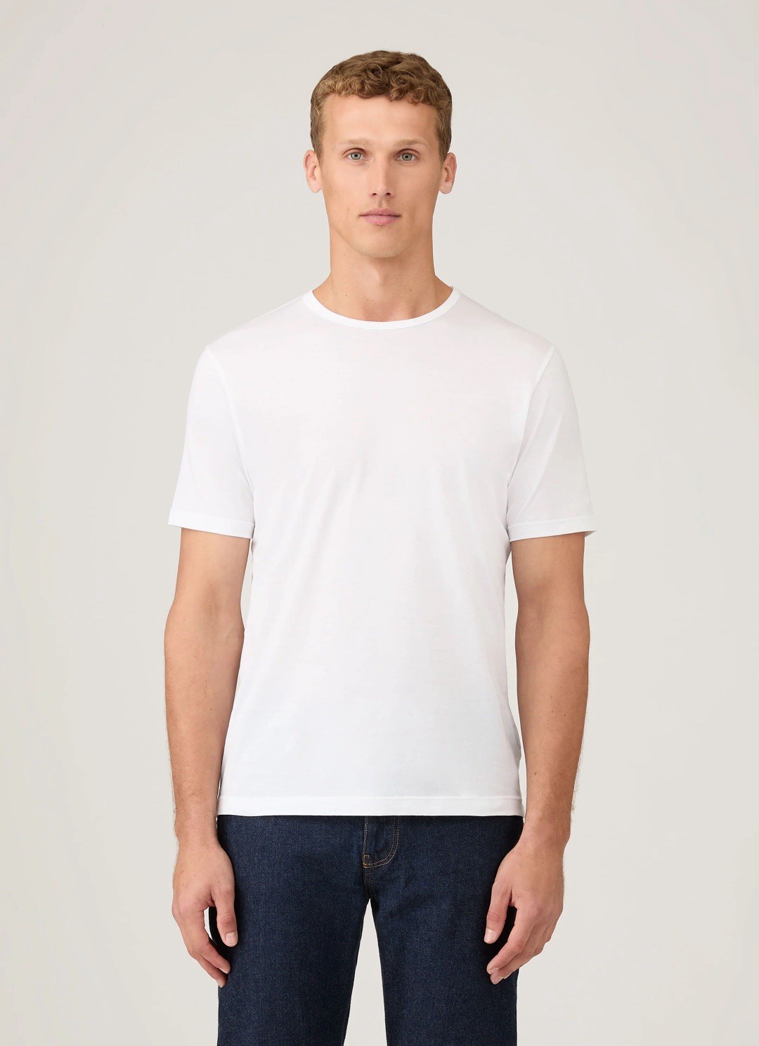 SUNSPEL Men’s Classic Short Sleeve T-Shirt, White, Size L