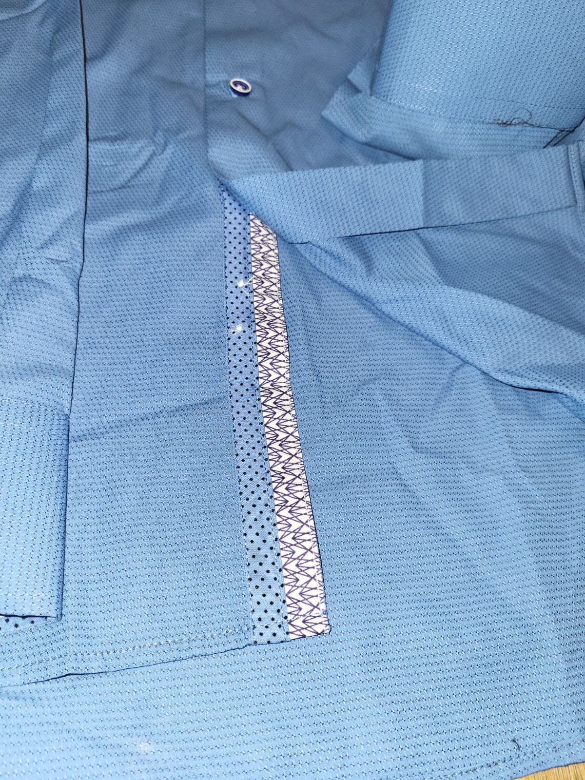 NWT Rosso Milano Italy Men’s Dress Shirt 4XL Modern Fit Blue Patrol Textured