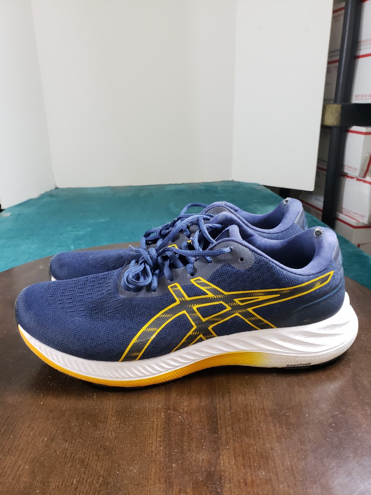 ASICS GEL EXCITE 9 Shoes Sneakers Size 11 Men Blue Running Gym Marathon 1011B338