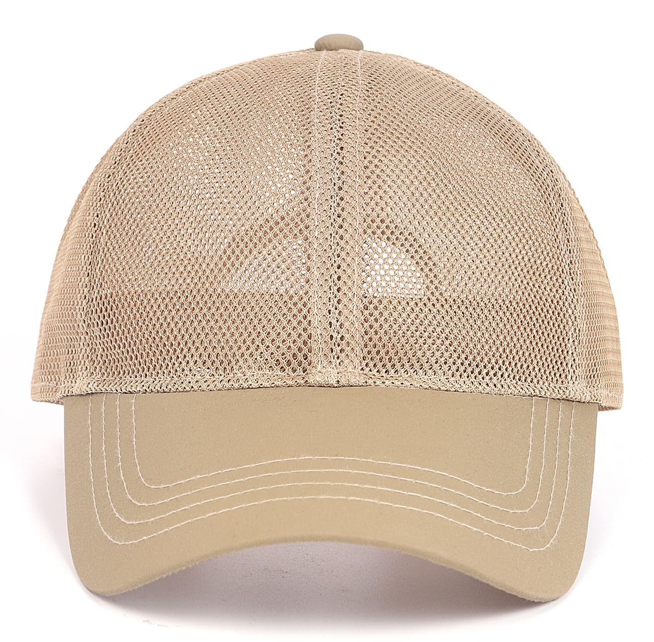 Zylioo XXL Baseball Mesh Cap for Big Heads, Quick Dry Running XX-Large, Khaki