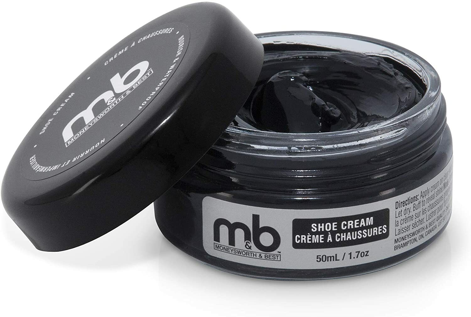 Moneysworth & Best Leather Boot & Shoe Cream Polish Black – 50 ml (1.7 oz )