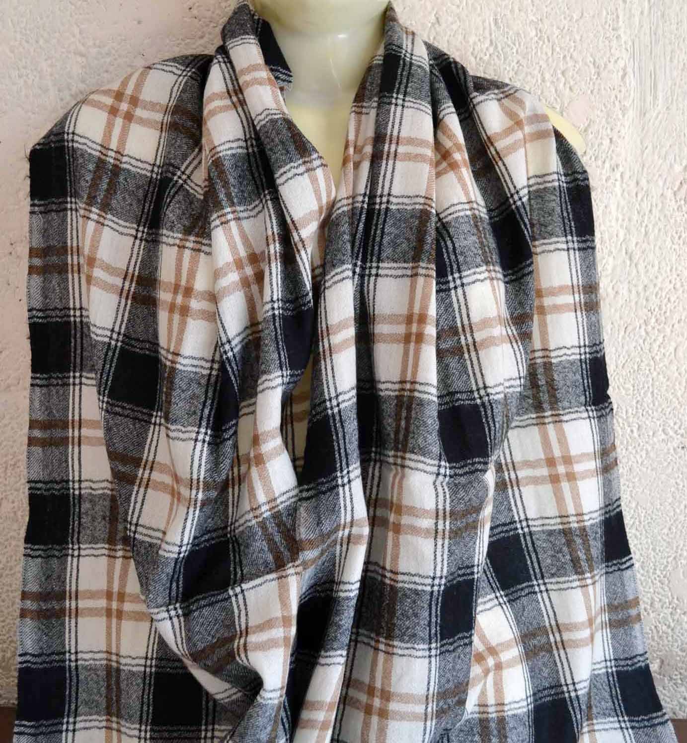 22×72 SIZE UNISEX PLAID CHECK 100% CASHMERE PASHMINA SCARF : 2 DESIGNS CHOICE