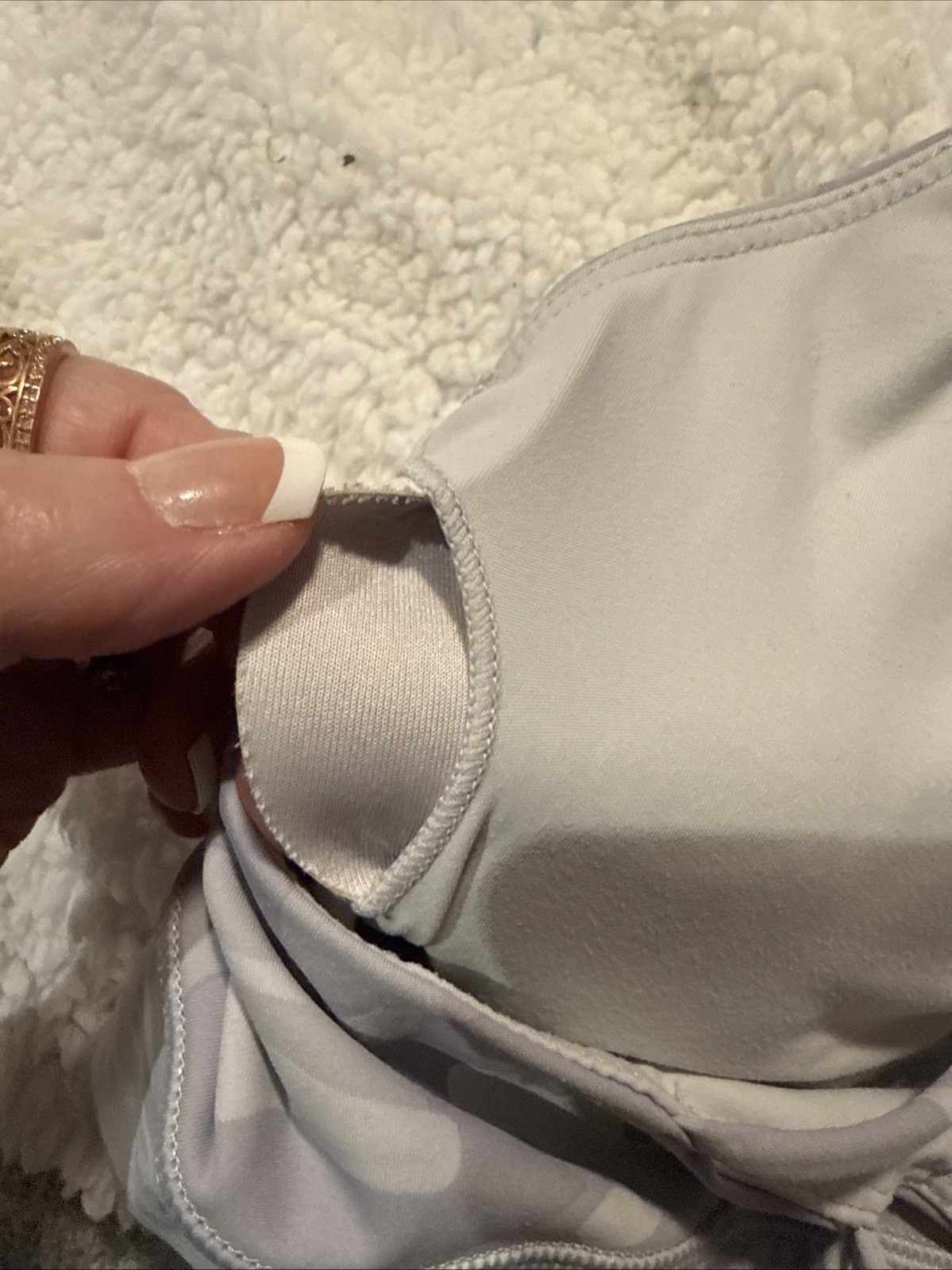 White Camo, Sports Bra, Barely Worn And Great For Working Out Exercise Size 8￼