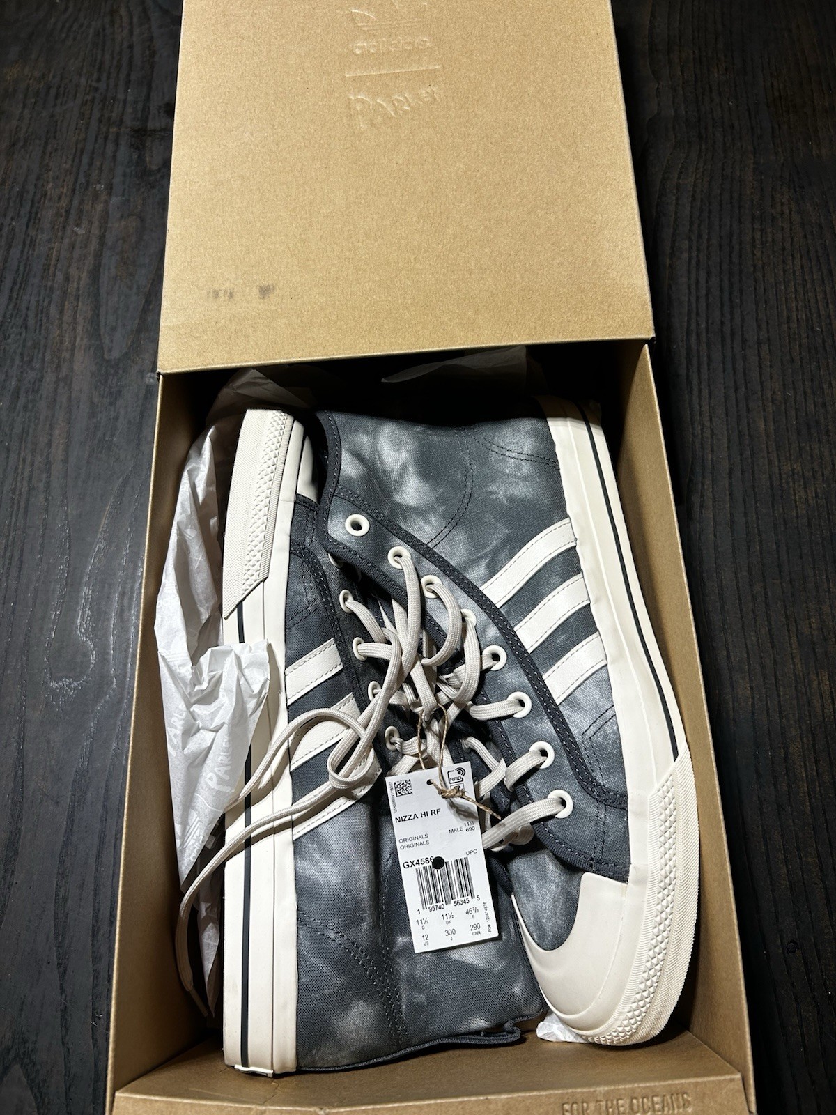 adidas Nizza Hi RF Men’s High Top Bleached Grey Wonder White GX4586 2022 Size 12