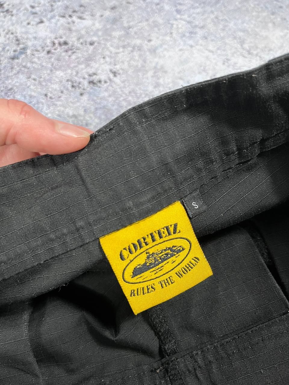 Corteiz alcatraz Big Logo Utility Cargo Drill Shorts Black Men’s US 30 / EU 46
