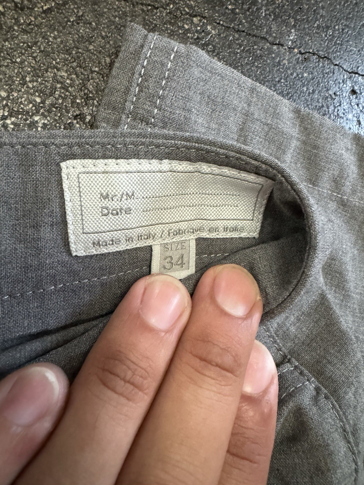 Eleventy Men’s Gray Wool Stretch Cargo Pants 34 Flat Front