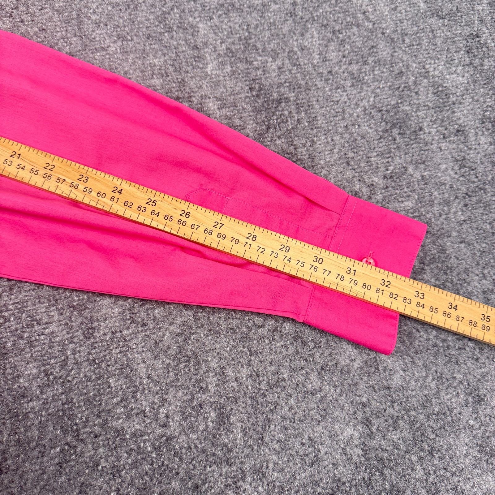 Foxcroft Womens Button Up Dress Shirt Size 16 Pink Wrinkle Free Long Sleeve