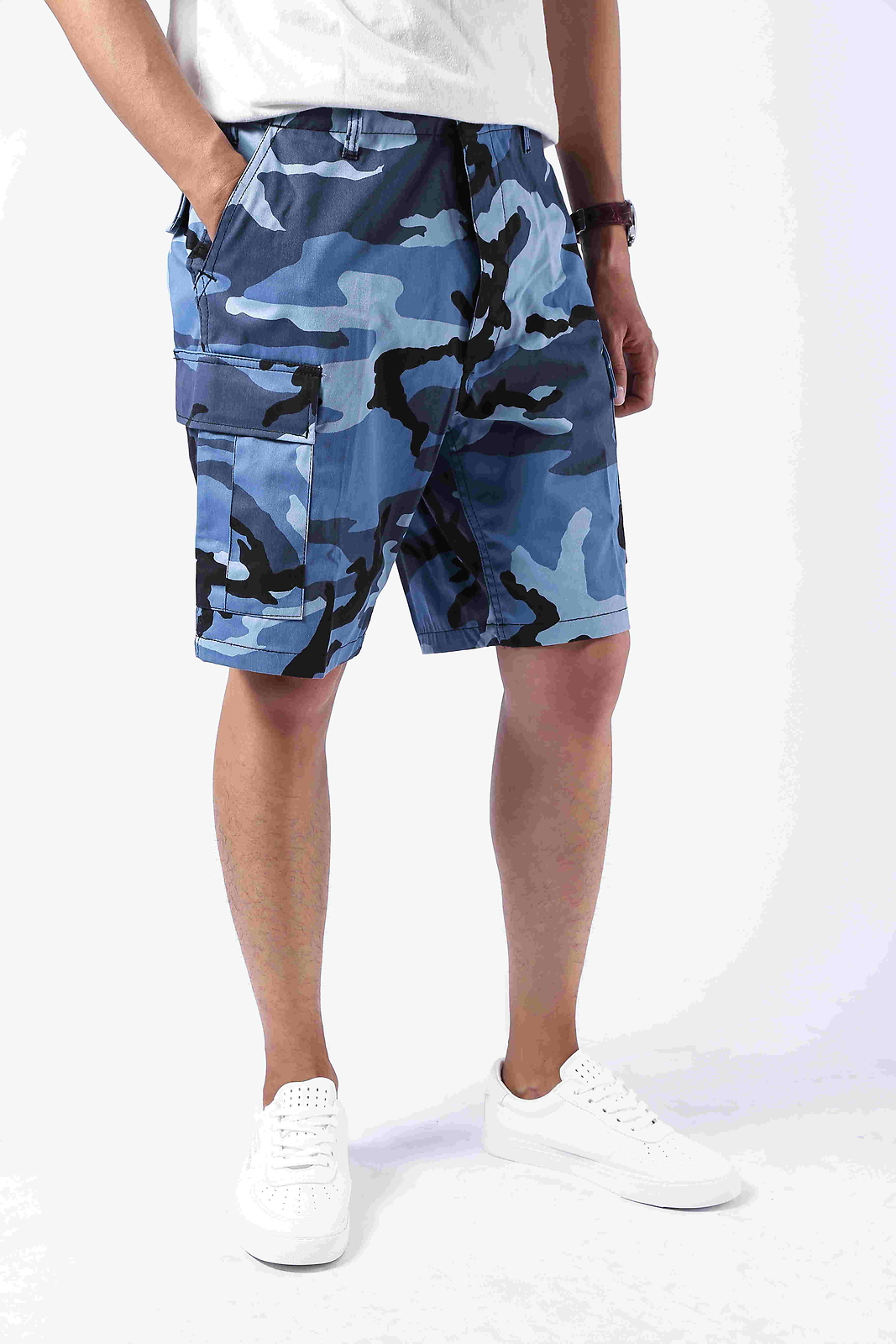 BACKBONE Mens Casual Street Cargo Shorts Army Military BDU Camo Shorts