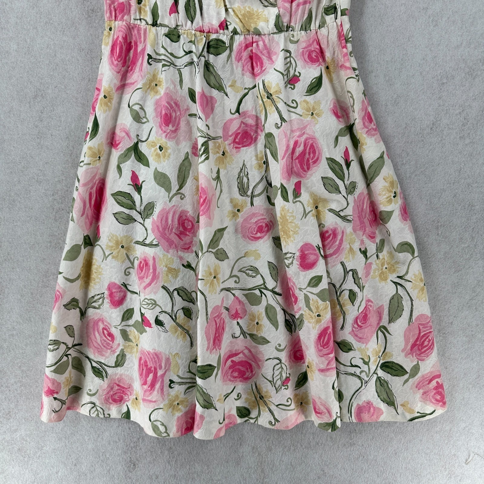 Vintage Melissa Midi Dress Size 18 Made in USA Bib Collar Cottagecore Modest
