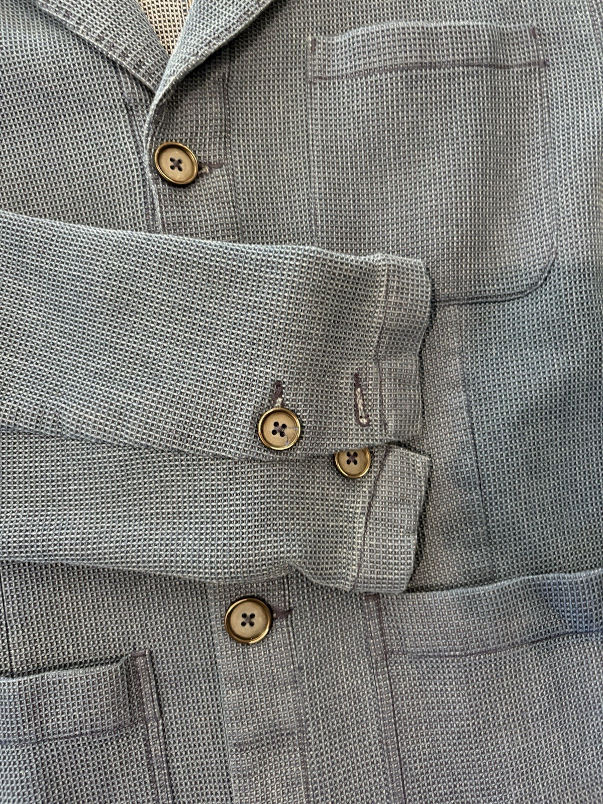 TRIENT XL Blue Shawl Collar Jacket